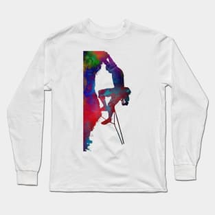 mountaineer climbing sport art #mountaineer #climbing Long Sleeve T-Shirt